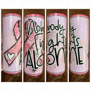 20oz No One Fights Alone Shimmer tumbler